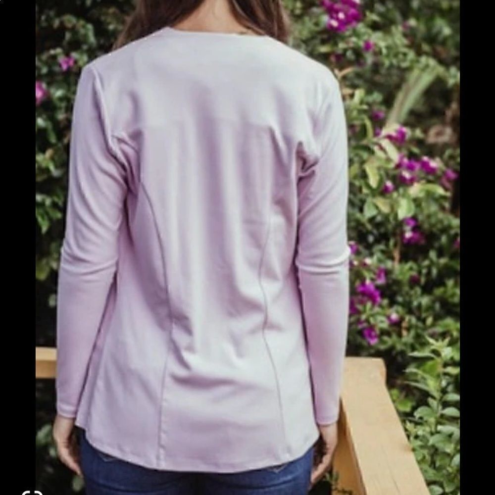 Veronica M Open Drape Front Jacket Blush Pink - Picture 3 of 12